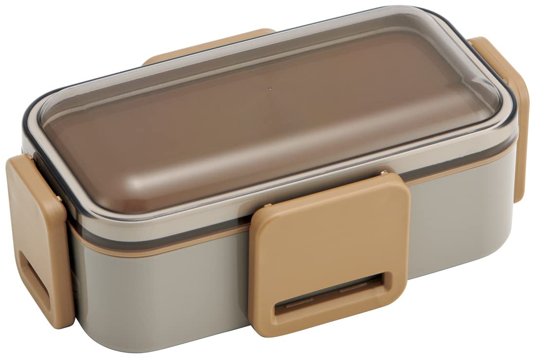 Skater Antibacterial Mauve Gray Bento Box 600ml 2 Tiers Softly Served with Domed Lid Made in Japan - Women's Lunchbox- Japan Figure Store - #1 Bring To You The Best Japanese Goods