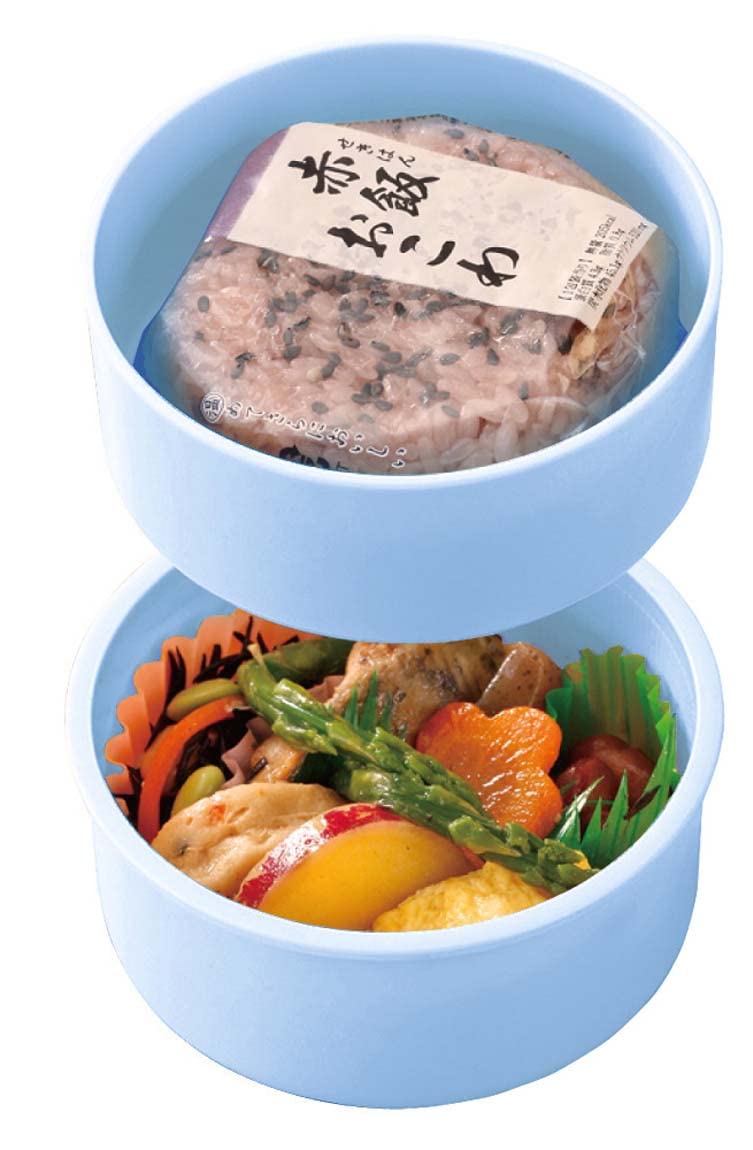 Skater 500ml 2-Tier Round Bento Box Pompon's Dog Design Antibacterial Made in Japan- Japan Figure Store - #1 Bring To You The Best Japanese Goods