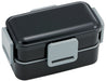 Skater Bento Box 850ml Antibacterial 2 Tier Large Capacity Rich Black For Men Made in Japan- Japan Figure Store - #1 Bring To You The Best Japanese Goods