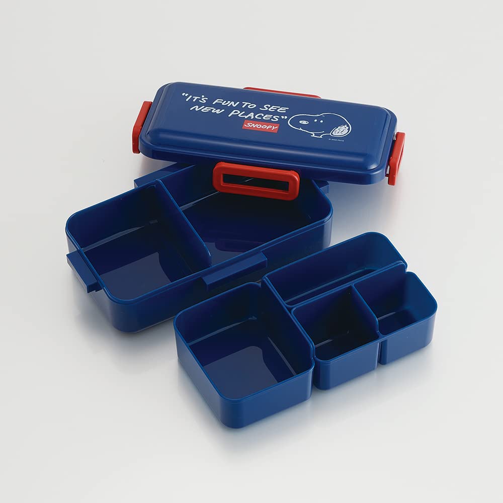 Skater Bento Box Shokado Snoopy Navy 830mL Antibacterial Large Capacity L- Japan Figure Store - #1 Bring To You The Best Japanese Goods