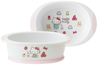 Skater Hello Kitty Baby Bowl 70S Sanrio - Children's Easy Scoop Tableware 16.4x11.3xH5cm- Japan Figure Store - #1 Bring To You The Best Japanese Goods