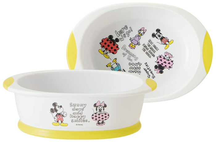 Skater Disney Mickey Sketch Children's Tableware - Small Skater Bowl 16.4 x 11.3 x 5cm WP4- Japan Figure Store - #1 Bring To You The Best Japanese Goods