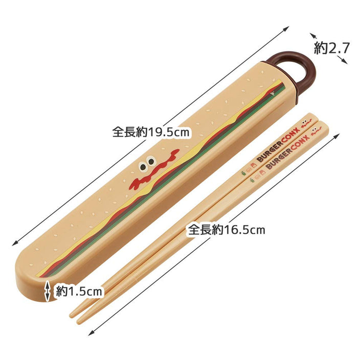 Skater Made in Japan Kids Antibacterial Burger Chopstick Slide Case Set- Japan Figure Store - #1 Bring To You The Best Japanese Goods