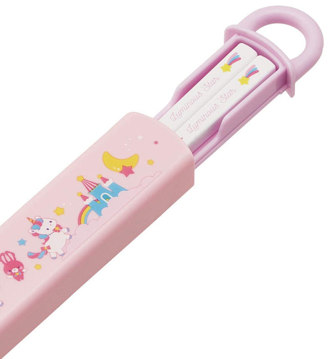 Skater Unicorn Girl Antibacterial Slide Chopstick Set for Kids Made in Japan- Japan Figure Store - #1 Bring To You The Best Japanese Goods