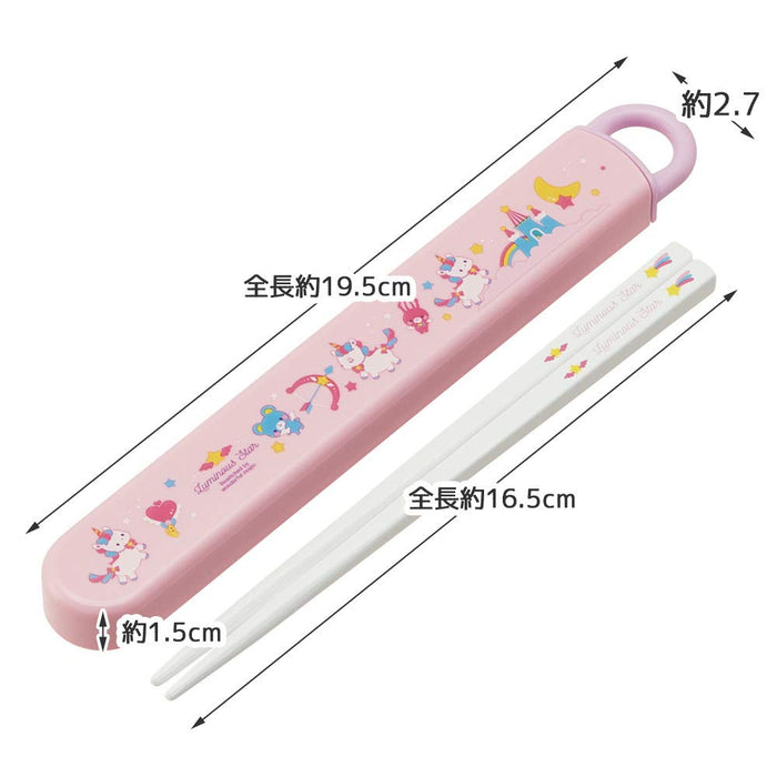 Skater Unicorn Girl Antibacterial Slide Chopstick Set for Kids Made in Japan- Japan Figure Store - #1 Bring To You The Best Japanese Goods