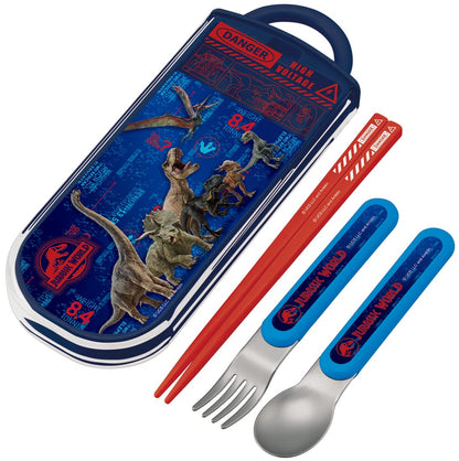 Skater Jurassic World Trio Set - Antibacterial Child's Lunch Box with Cutlery Made in Japan- Japan Figure Store - #1 Bring To You The Best Japanese Goods