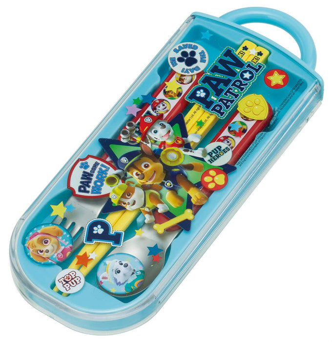 Skater Paw Patrol Boys Trio Set - Antibacterial Lunch Box Spoon Fork Chopsticks Made in Japan- Japan Figure Store - #1 Bring To You The Best Japanese Goods