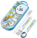 Skater Battle Cats Antibacterial Trio Set: Lunch Box Spoon Fork Chopsticks - Kids' Made in Japan- Japan Figure Store - #1 Bring To You The Best Japanese Goods