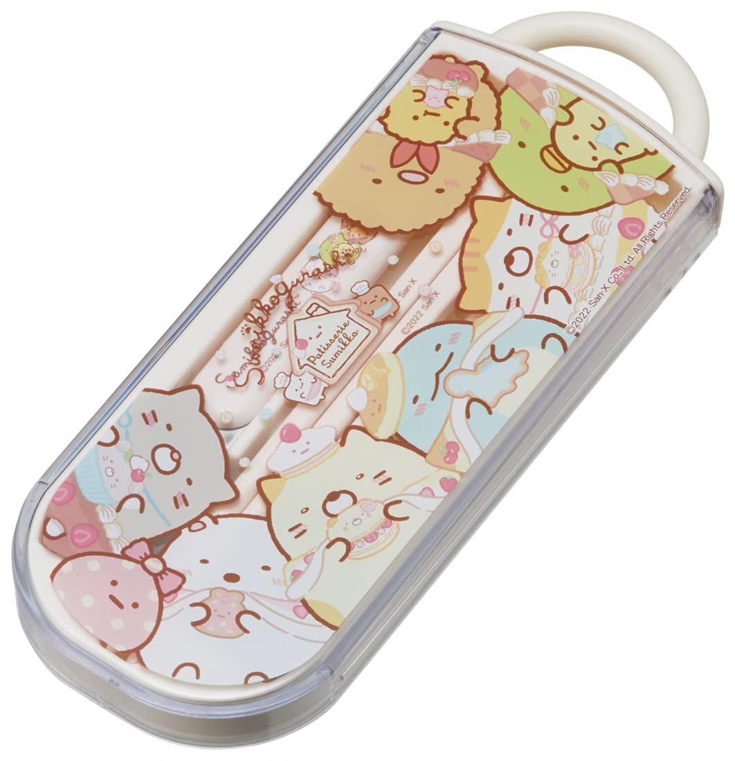 Skater Antibacterial Kids Trio Set - Chopsticks Spoon Fork - Sumikko Gurashi Sweets Shop Design Made in Japan- Japan Figure Store - #1 Bring To You The Best Japanese Goods