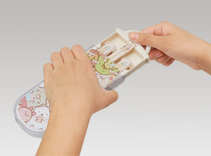 Skater Antibacterial Kids Trio Set - Chopsticks Spoon Fork - Sumikko Gurashi Sweets Shop Design Made in Japan- Japan Figure Store - #1 Bring To You The Best Japanese Goods