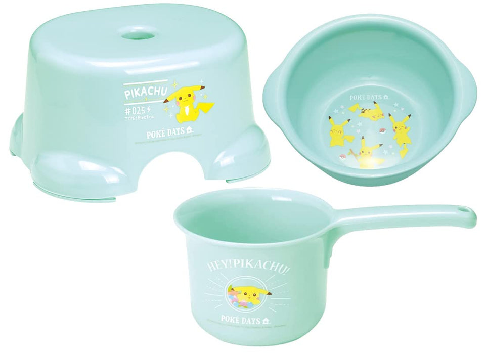 Skater Pokemon Poke Days Kids Bath Stool 25cm W x 20cm D x 13.5cm H BS24N-A- Japan Figure Store - #1 Bring To You The Best Japanese Goods