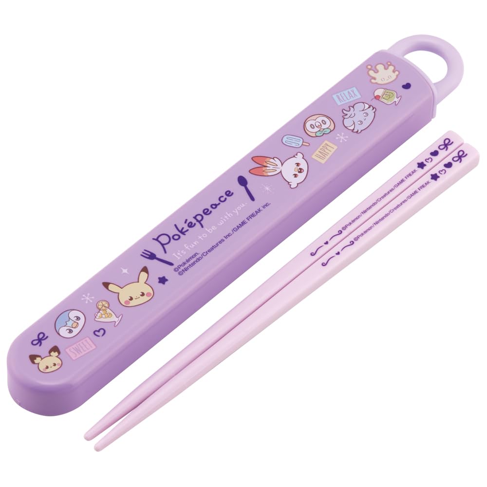 Skater Pokemon Chopsticks Set 16.5cm with Case for Kids Antibacterial Japan- Japan Figure Store - #1 Bring To You The Best Japanese Goods
