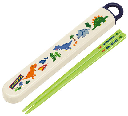 Skater Dinosaur Kids Chopsticks and Case Set Made In Japan - ABS2AM-A- Japan Figure Store - #1 Bring To You The Best Japanese Goods