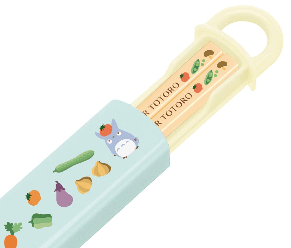 Skater My Neighbor Totoro Children's Chopsticks & Case Set 16.5cm Vegetable Color Made in Japan Ghibli- Japan Figure Store - #1 Bring To You The Best Japanese Goods