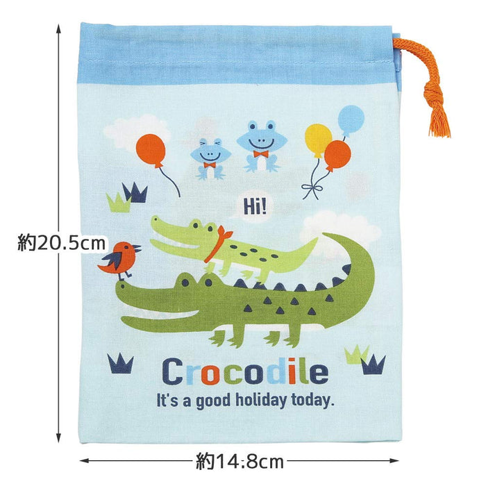 Skater Children's Crocodile Camping Cup Bag 21x15 cm Made in Japan- Japan Figure Store - #1 Bring To You The Best Japanese Goods