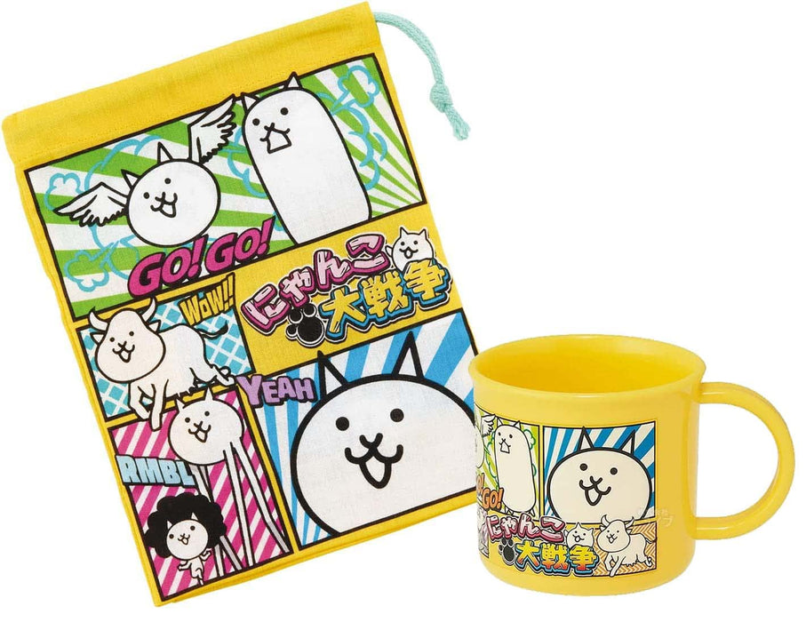 Skater Battle Cats 23 Kids Cup Bag 21x15cm Made in Japan SKU Kb62-A- Japan Figure Store - #1 Bring To You The Best Japanese Goods
