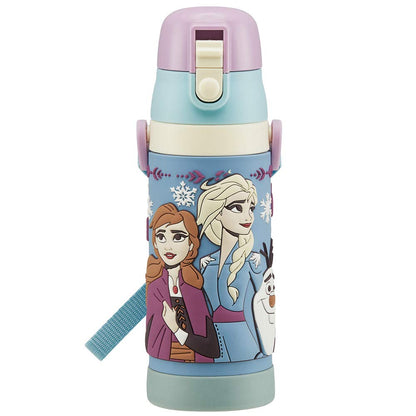Skater Disney Frozen 2 Water Bottle - 3D Pattern Stainless Steel for Kids 480ml- Japan Figure Store - #1 Bring To You The Best Japanese Goods