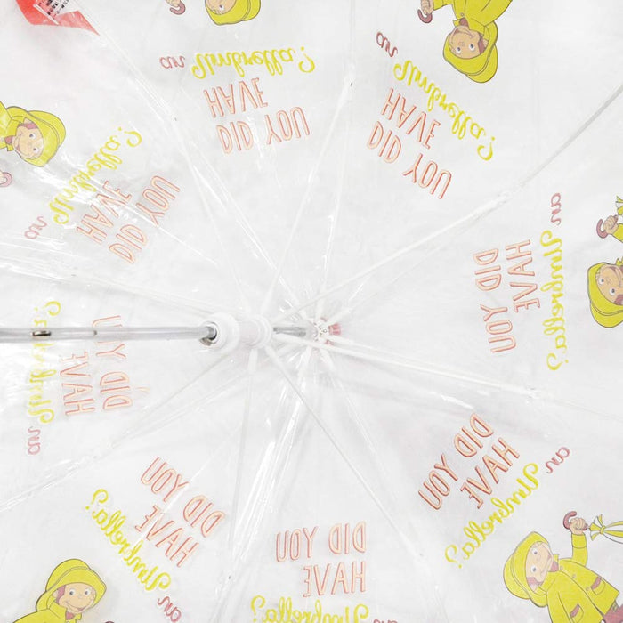 Skater Curious George Children's 40cm Long Vinyl Umbrella UBV2- Japan Figure Store - #1 Bring To You The Best Japanese Goods