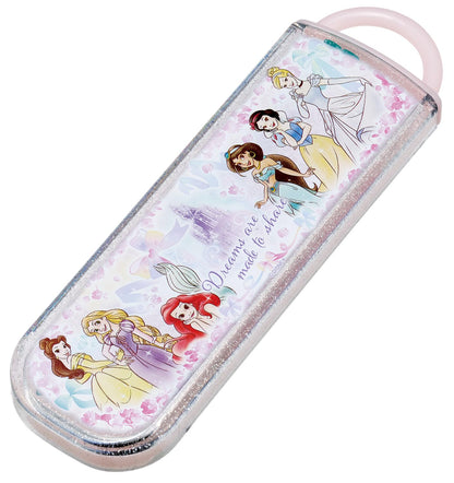 Skater Kids Lunch Box Set with Chopsticks and Spoon Disney Princess Japan Made