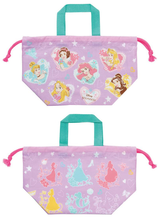 Skater Disney Princess Lunch Box Bag 22 Inch Girl's Japan-Made Drawstring with Gusset- Japan Figure Store - #1 Bring To You The Best Japanese Goods