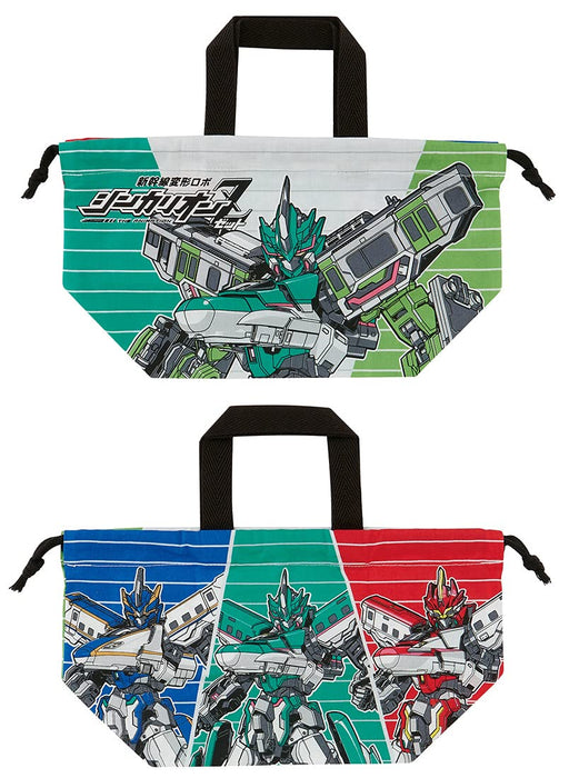 Skater Boys' Drawstring Lunch Box Bag with Gusset Shinkalion Z Design Made in Japan- Japan Figure Store - #1 Bring To You The Best Japanese Goods