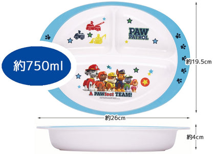 Skater Paw Patrol Kid's Melamine Lunch Plate Dish 750ml M370-A Series- Japan Figure Store - #1 Bring To You The Best Japanese Goods