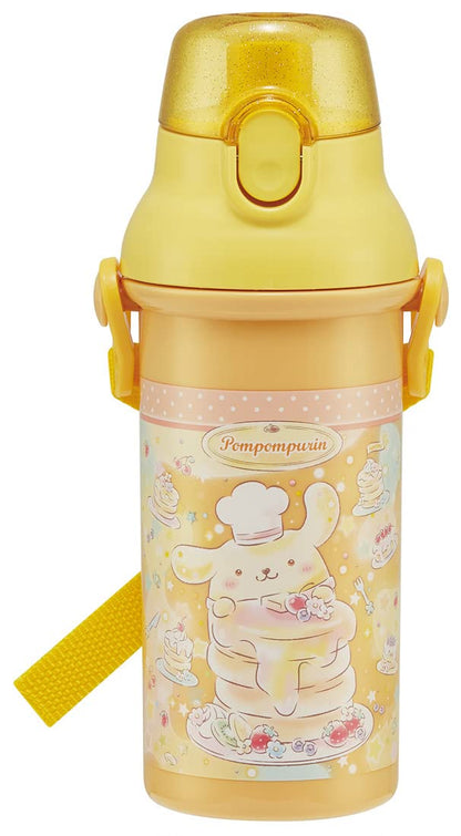 Skater Sanrio Girls Antibacterial Plastic Water Bottle 480ml Pompompurin Kirakira Made In Japan- Japan Figure Store - #1 Bring To You The Best Japanese Goods