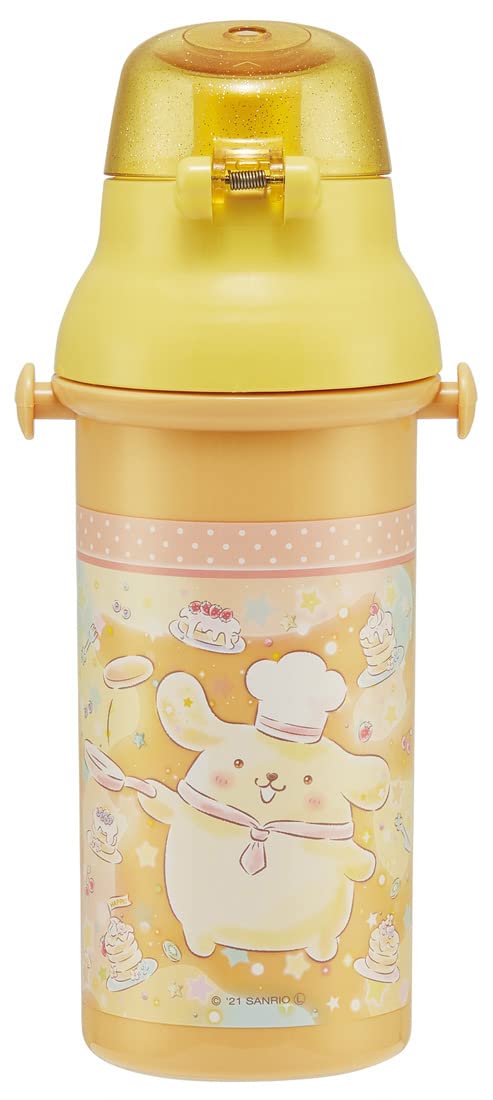 Skater Sanrio Girls Antibacterial Plastic Water Bottle 480ml Pompompurin Kirakira Made In Japan- Japan Figure Store - #1 Bring To You The Best Japanese Goods