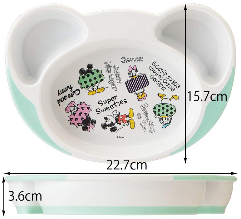 Skater Disney's Mickey Sketch Children's Easy to Scoop Lunch Plate Baby Tableware- Japan Figure Store - #1 Bring To You The Best Japanese Goods