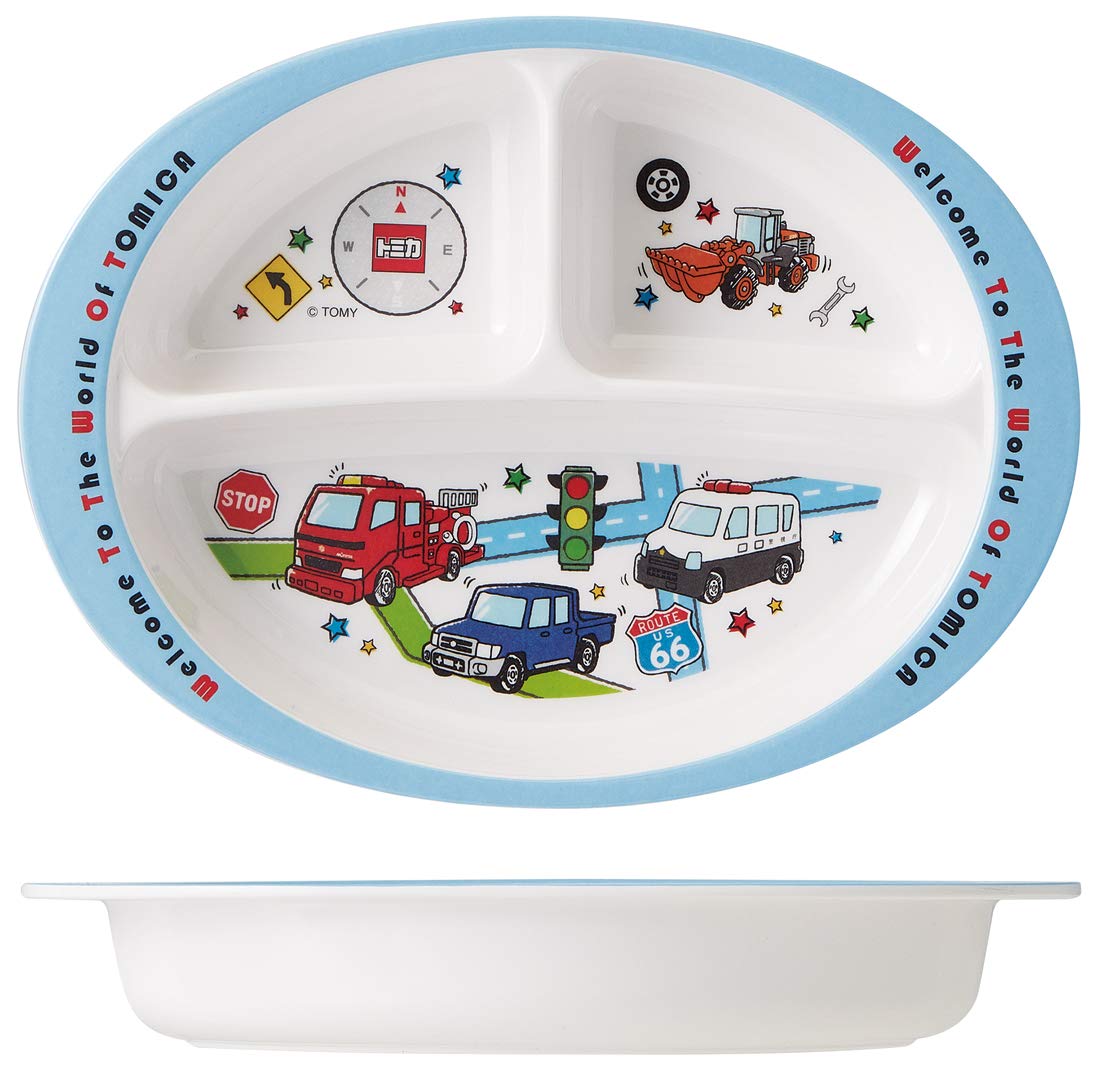 Skater 750ml M370-A Tomica Kids Melamine Lunch Plate Skater Children's Dish- Japan Figure Store - #1 Bring To You The Best Japanese Goods