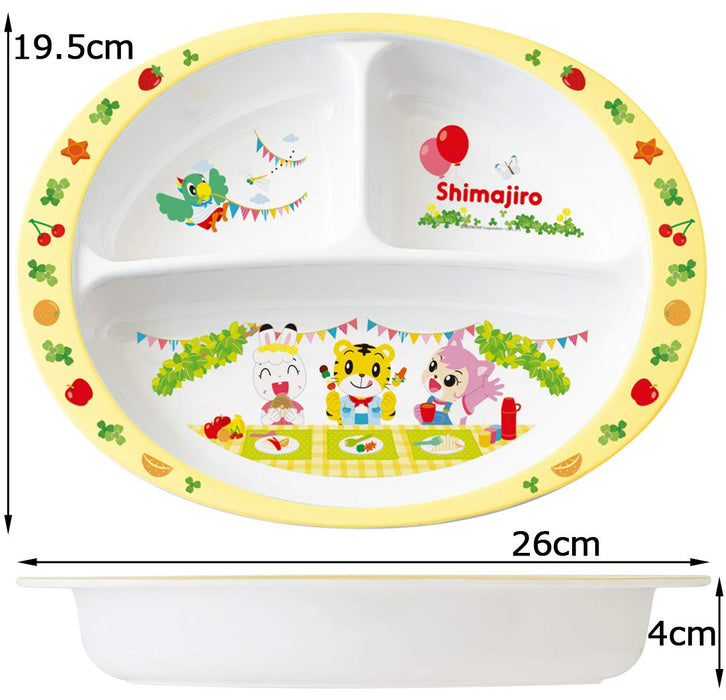 Skater Shimajiro Picnic Lunch Plate for Children - 750Ml Melamine M370- Japan Figure Store - #1 Bring To You The Best Japanese Goods