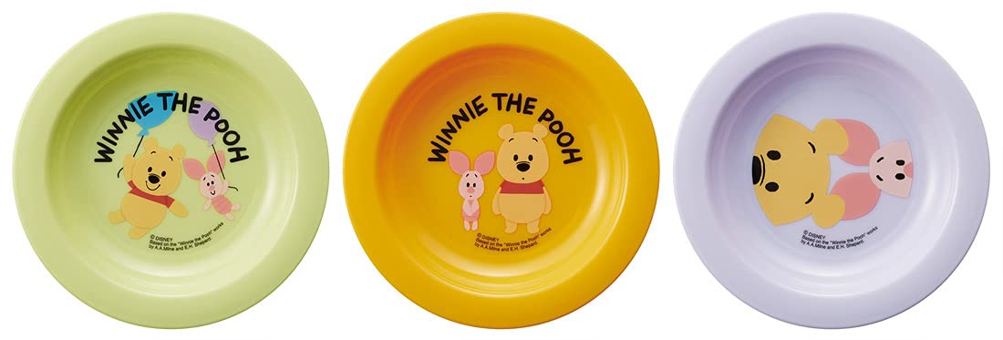 Skater Winnie the Pooh Disney Children's Plates Set of 3 12cm Made in Japan- Japan Figure Store - #1 Bring To You The Best Japanese Goods
