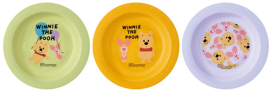 Skater Winnie The Pooh Children's Small Plates Set 15cm Made in Japan Set of 3- Japan Figure Store - #1 Bring To You The Best Japanese Goods