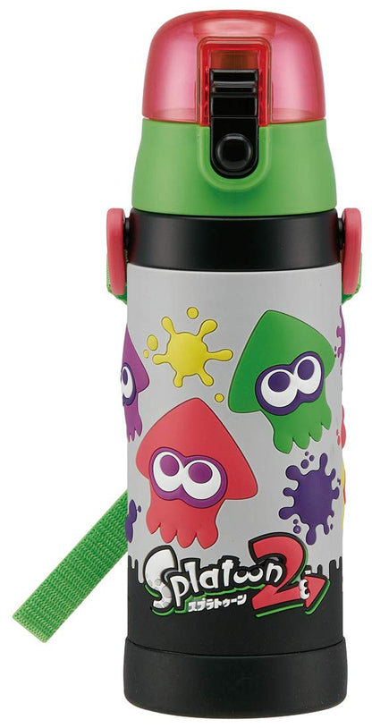 Skater Kids Stainless Steel 3D Water Bottle Direct Drinking 480ml - Splatoon Boys- Japan Figure Store - #1 Bring To You The Best Japanese Goods
