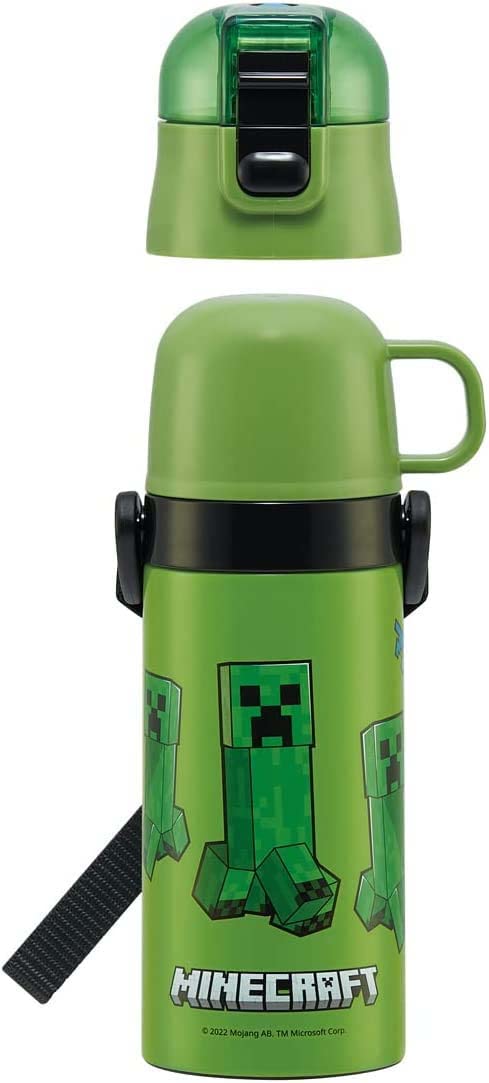 Skater Kids Stainless Steel Water Bottle 420ml Cup 350ml Drink Lightweight Insulated Minecraft Design- Japan Figure Store - #1 Bring To You The Best Japanese Goods
