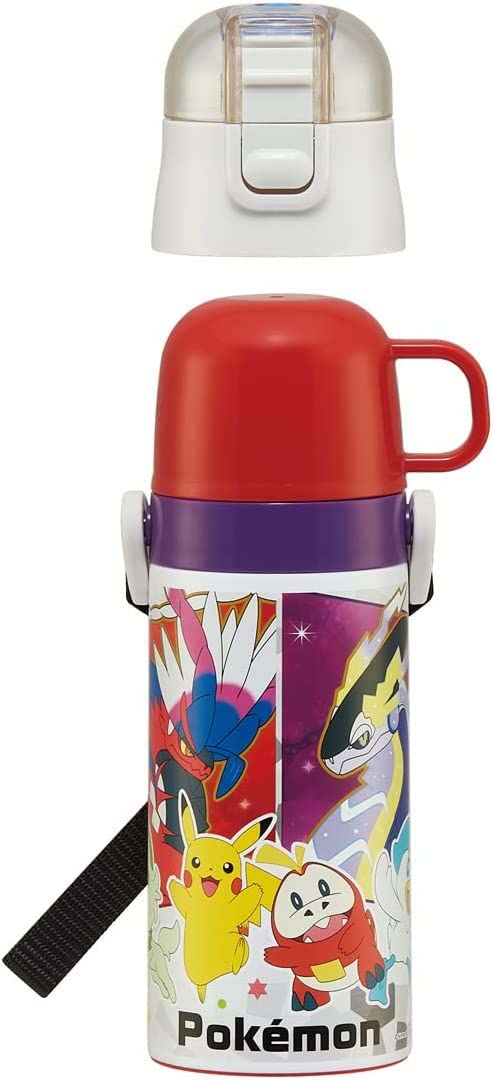 Skater Kids Dual Use Stainless Steel Pokemon Water Bottle 420ml/350ml Capacity- Japan Figure Store - #1 Bring To You The Best Japanese Goods