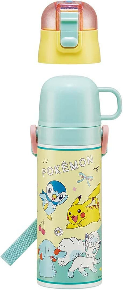 Skater Kids Thermal Insulated Stainless Steel Pokemon Water Bottle 470ml Lightweight- Japan Figure Store - #1 Bring To You The Best Japanese Goods
