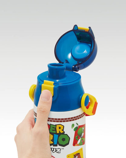 Skater Super Mario 23 Kids Stainless Steel Water Bottle Lightweight 580ml Sports Hydration Child-Friendly- Japan Figure Store - #1 Bring To You The Best Japanese Goods