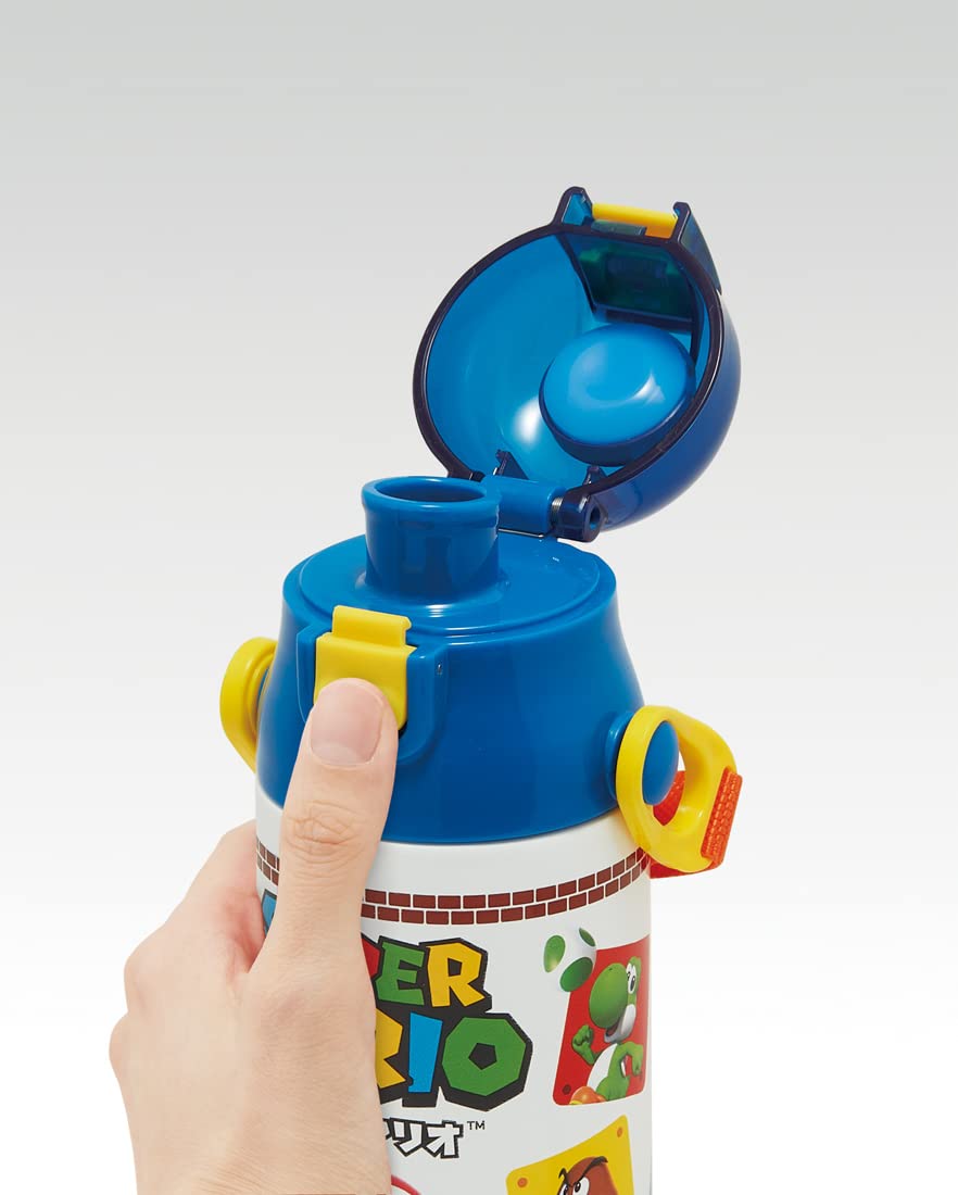 Skater Super Mario 23 Kids Stainless Steel Water Bottle Lightweight 580ml Sports Hydration Child-Friendly- Japan Figure Store - #1 Bring To You The Best Japanese Goods
