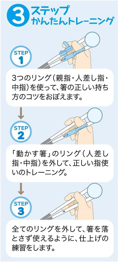 Skater Tomica 17 Right-Handed Training Chopsticks Safe Square Tip 14cm For Ages 2-7- Japan Figure Store - #1 Bring To You The Best Japanese Goods