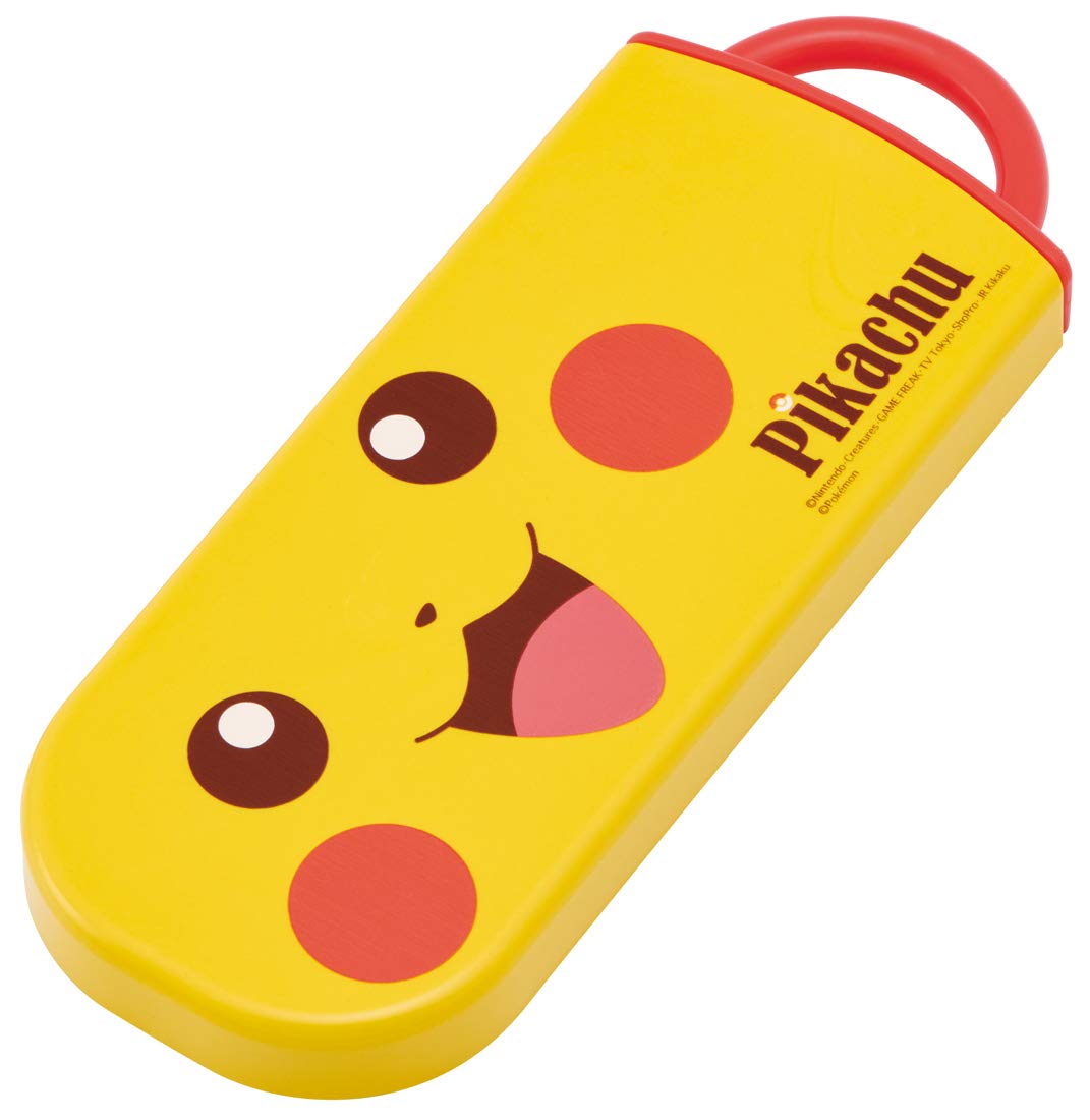 Skater Pikachu Kids Trio Set: 16.5cm Pokemon Spoon Fork Chopsticks- Japan Figure Store - #1 Bring To You The Best Japanese Goods