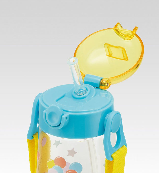 Skater Snoopy Disney 480Ml Kids Water Bottle with Clear Design and Straw- Japan Figure Store - #1 Bring To You The Best Japanese Goods