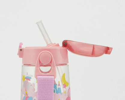 Skater Unicorn 480ml Clear Water Bottle for Girls with Straw PDSH5- Japan Figure Store - #1 Bring To You The Best Japanese Goods