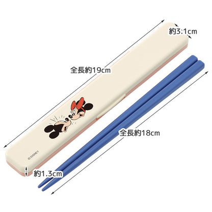 Skater Disney Mickey Modern Comic 18cm Chopsticks & Case Set Antibacterial Made in Japan- Japan Figure Store - #1 Bring To You The Best Japanese Goods