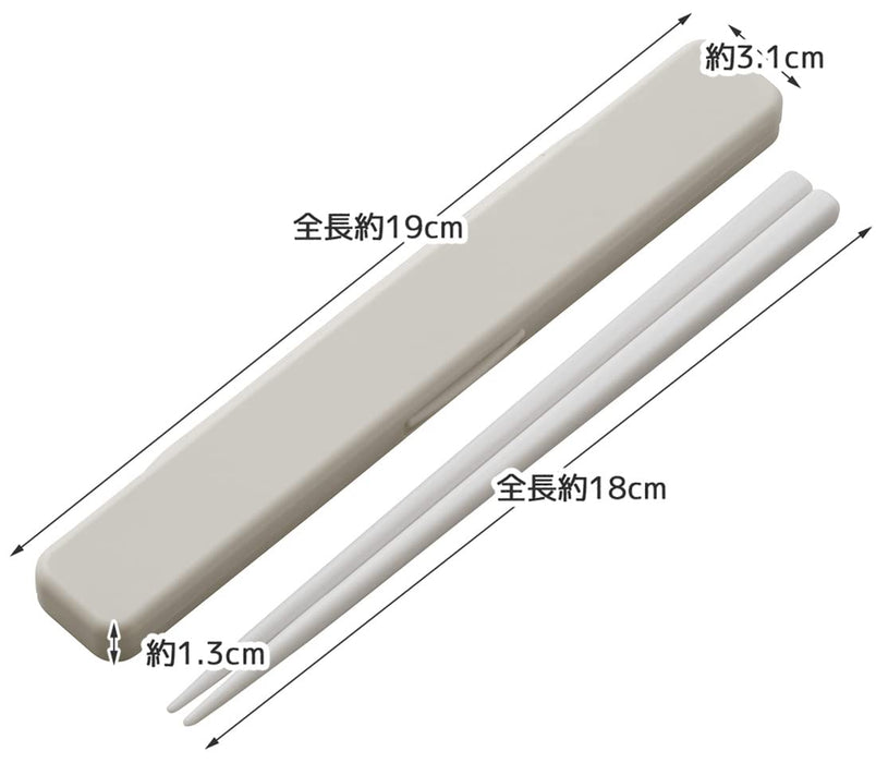 Skater 18cm Antibacterial Chopsticks and Case Set Dull Gray Made in Japan- Japan Figure Store - #1 Bring To You The Best Japanese Goods