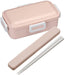 Skater Antibacterial 18cm Chopsticks and Case Set Made in Japan Dull Pink - ABC3AG-A- Japan Figure Store - #1 Bring To You The Best Japanese Goods