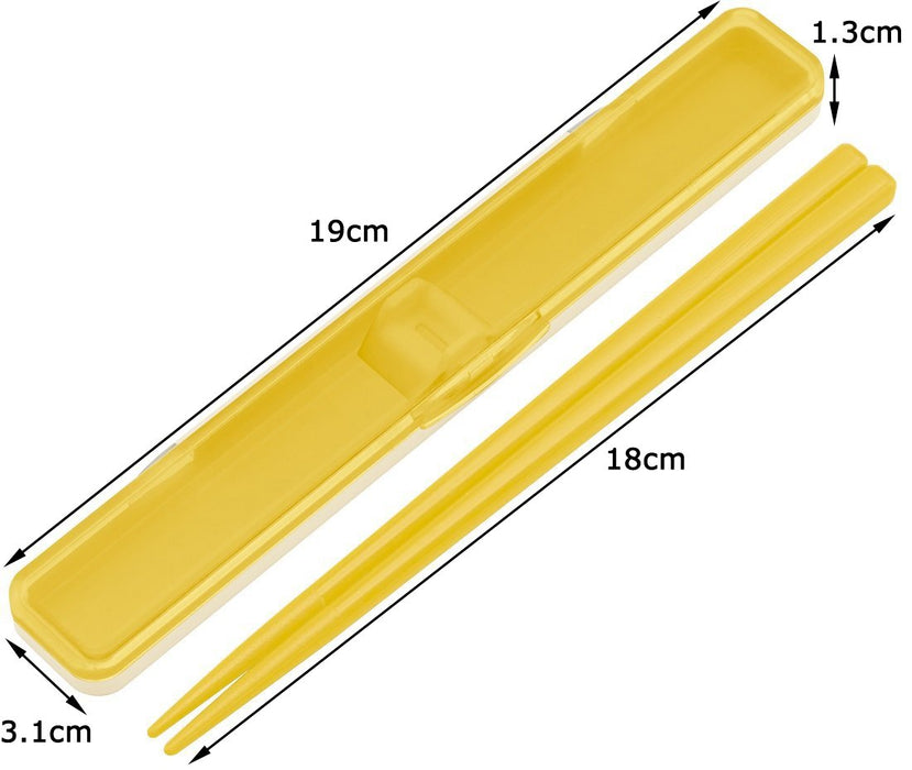 Skater 18cm Retro French Yellow Chopstick and Case Set Made in Japan- Japan Figure Store - #1 Bring To You The Best Japanese Goods