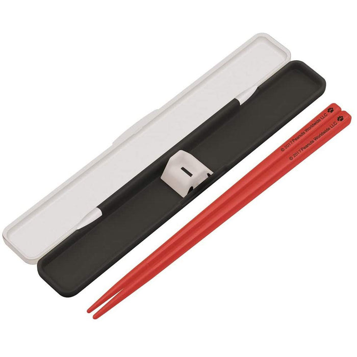 Skater Snoopy Face Chopsticks and Case Set 18cm Peanuts Made in Japan- Japan Figure Store - #1 Bring To You The Best Japanese Goods