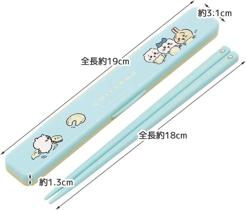 Skater Chiikawa 18cm Antibacterial Chopsticks and Case Set for Adults Made in Japan- Japan Figure Store - #1 Bring To You The Best Japanese Goods