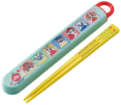 Skater Paw Patrol Kids Chopstick & Case Set Antibacterial 16.5cm - Made in Japan- Japan Figure Store - #1 Bring To You The Best Japanese Goods